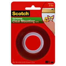 Scotch 4010 Clear Mounting Tape 25mmx1.5m EA