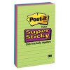 Post It Notes 6603SSUC Super Sticky Lined Assort Ultra  98 x 149mm PK 3