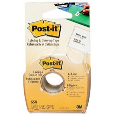 Post It Labelling and Cover Up Tape 658 6 Line EA