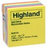 Highland Bright Asst. Self Stick Notes 73 x 73mm 65495A PK 5