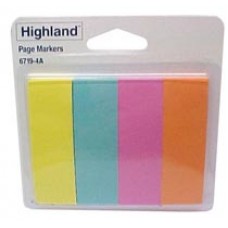 Highland 67194A Pagemarkers 4 Colours PK 200 