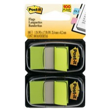 Post it Flags Bright Green Twin Pack 680BG2 (EA)