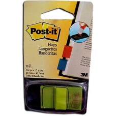 3M Post it Flag 68022 25x43 Bright Green Pk 50