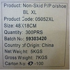 Overshoes Plastic Non Skid CT 600