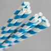 Eco Straw Paper Regular Blue w White Stripe CT 2500