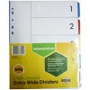 Marbig XWide Color Dividers A4 5 Tab EA