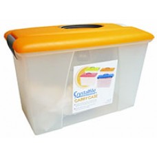 Crystalfile Carry Case Clear Orange Lid EA