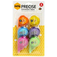 Marbigb Correction Tape Precise 4mm X 8m 4 x Pk 6