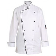 Prochef Executive Jacket XL White Black Piping  PC EA