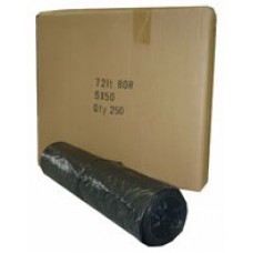 72Lt Bin Liner Black 380x370x910 30um CT 250