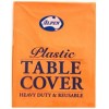 Table Cover Round Plastic Orange 213cm (EA)