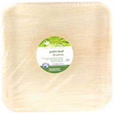 Palm Leaf Square Plate 10inch Disposable PK 25