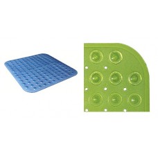 Bath Mat Anti Slip PVC Green w Suction Cups 38x70 EA
