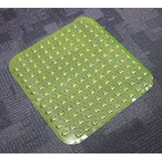 Shower Mat Anti Slip PVC Green w Suction Cups 54x54 EA