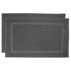 Chateau Bath Mat Charcoal 50x75cm PK 2