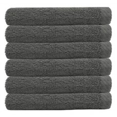 Chateau Face Washer Charcoal 33x33cm PK 6