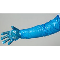 Bastion Med Blue Shouder Length Polyethylene Glove PK 100