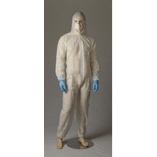Bastion Med Poly Prop Coverall White EA