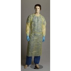 Bastion PP PE Fluid Resist Yellow Isolation Gown Fits All CT 100