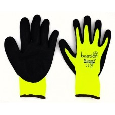 Bastion Monaco Med Hi Vis Blk Sandy Nitrile Foam Gloves 13G PK 12