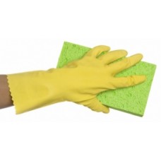 Bastion Med Yellow Flocklined Rubber Gloves CT 144