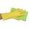 Bastion Med Yellow Flocklined Rubber Gloves PR