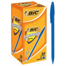 17029 Bic Economy Ball Pen Med Blue PK 50