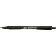 Bic Pen Soft Feel Medium Retractable Black BX 6