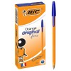 Bic Ball Pen Fine Blue Orange Barrel PK 12