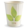 Double Wall Bio Hot Cup White Leaf 12oz CT 1000