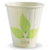 Double Wall Bio Hot Cup White Leaf 8oz SL 50