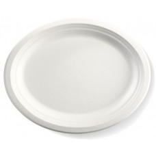 BioCane Oval Plate White 12.5 x 10 Inch CT 500