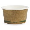 Bio Hot Cold Bowl 12oz Brown Kraft Green Stripe SL 25