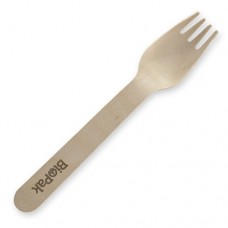 BioCutlery Wooden 16cm Coated Fork CT 1000