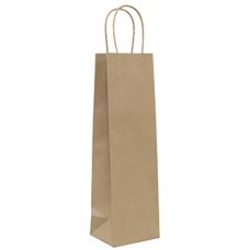 Bottle Bag Natural Single w Paper Twist Handles CT 100