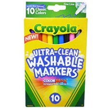 Crayola Ultra Clean Washable Color Fine Markers PK 10