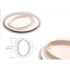 Round Plate w Oval Feeder Rim Mushroom PK 10