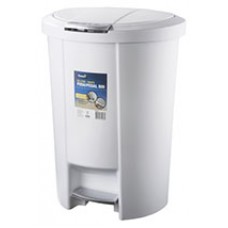 Push Pedal Bin 50L White EA