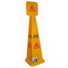 Edco Wet Floor Sign Triang Cone Yellow EA