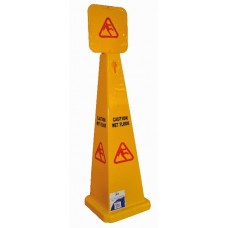 Edco Wet Floor Sign Triang Cone Yellow EA