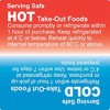 Permanent 75mm Serving Safe Hot Cold Label RL 500