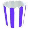 Baking Cups Small 7x5x4.7cm Blue and White Stripes PK 25