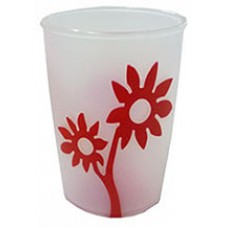 Ornamin Mod 820 Clear Grip Cup w Red Flower CT 50