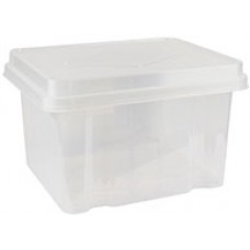 Italplast File Storage Box Clear Lid n Base EA