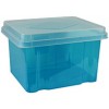Italplast File Storage Box Clear Lid n Tint Blue Base EA