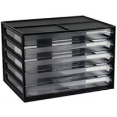 Italplast A4 Document Cabinet 5 Drawer Black EA