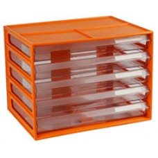 Italplast A4 Document Cabinet 5 Drawer Mandarin EA