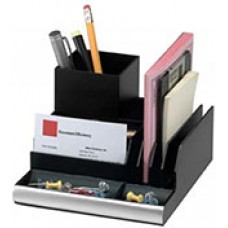 Italplast Desk Organiser Black Silver EA