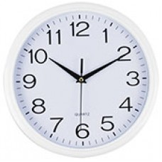 Italplast 30cm Wall Clock White Frame White Face EA