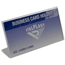 Italplast Business Card Holder Slanted Landscape Clear EA